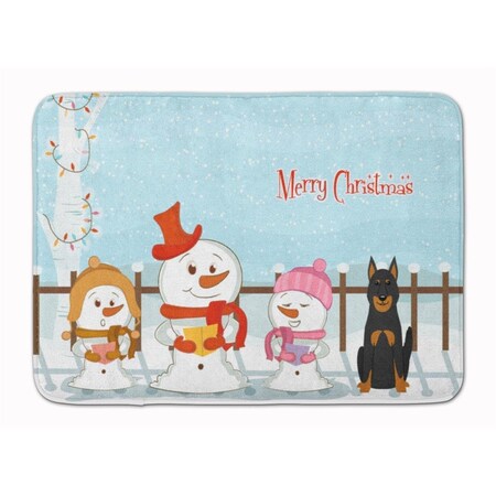Carolines Treasures Merry Christmas Beauce Shepherd Dog Machine Washable Memory Foam Mat BB2411RUG